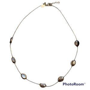 DYADEMA NECKLACE STERLING SILVER 925 ITALY 7 SEVEN KIDNEY BEANS CHAIN 16” 11.6g